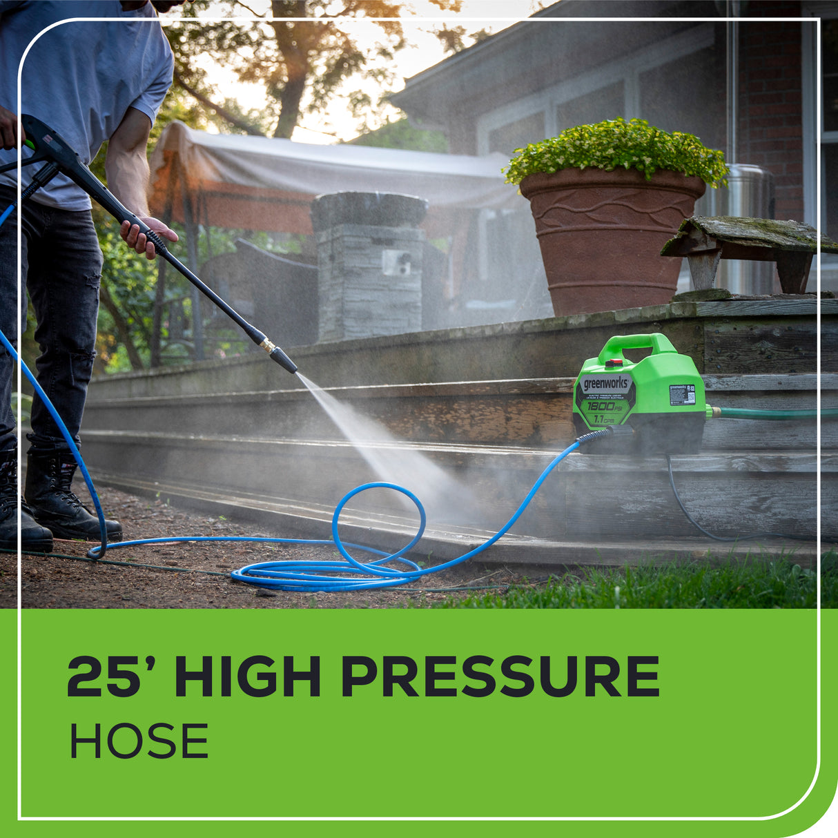 Laveuse à pression électrique 1 800 PSI (lb/po²) 1,1 GPM 13 A