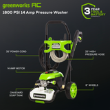 1800 PSI 1.1 GPM 13 Amp Electric Pressure Washer