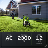 2300 PSI 1.2 GPM 14 Amp Brushless Pressure Washer - GPW2300