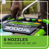 3000 PSI 1.1 GPM 14 Amp Brushless Electric Pressure Washer