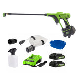 24V 600 PSI Cordless Pressure Washer Kit, (2) 2.0Ah Battery and Charger Included BONUS: Wash Mitt Included