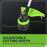 80V 16" Front Mounted String Trimmer, 2.0Ah Battery and Charger Included