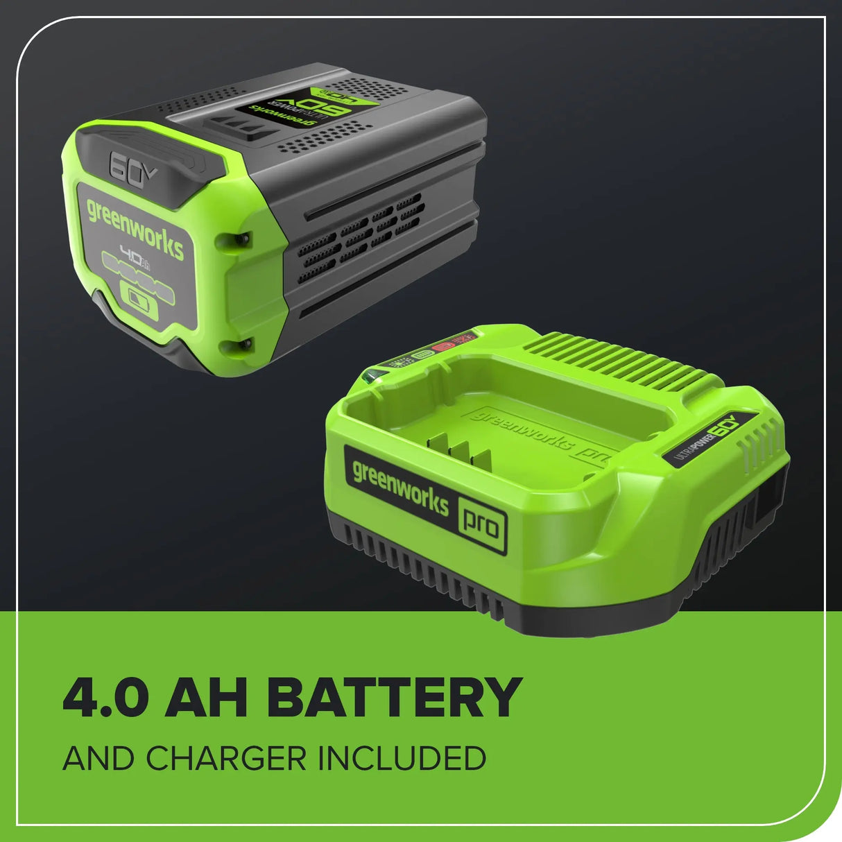 Ensemble 60 V de tondeuse sans balais 17 pouces et souffleur sans balais 610 CFM (pi³/min), batterie 4 Ah et chargeur inclus