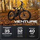 Vélo de montagne électrique à gros pneus 80 V série VENTURE, 26 pouces (Outil seulement)
