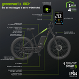 Vélo de montagne électrique à gros pneus 80 V série VENTURE, 26 pouces (Outil seulement)