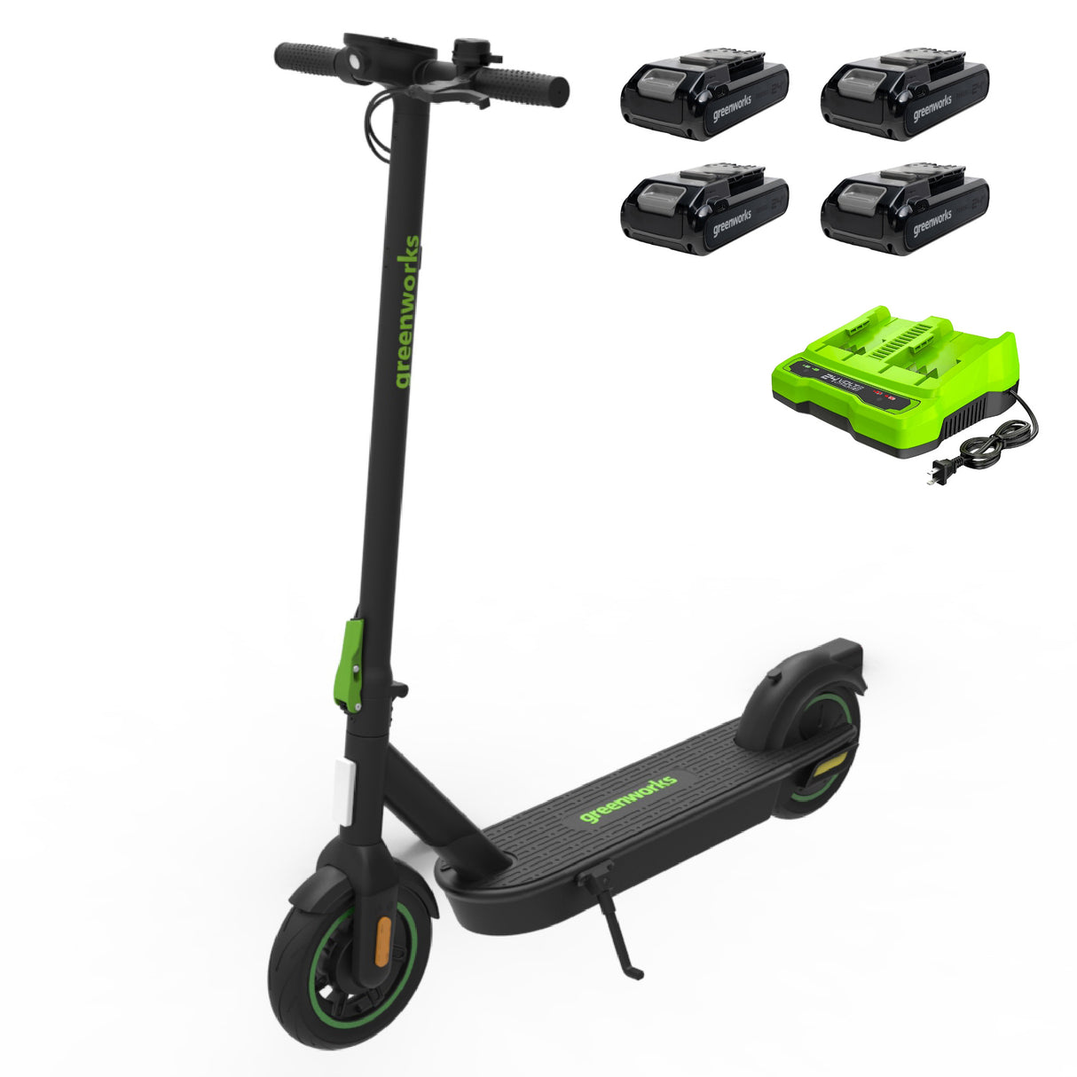 Trottinette électrique 48 V (2 x 24 V) de la série STEALTH, (4) batteries 4,0 Ah et chargeur à double port inclus