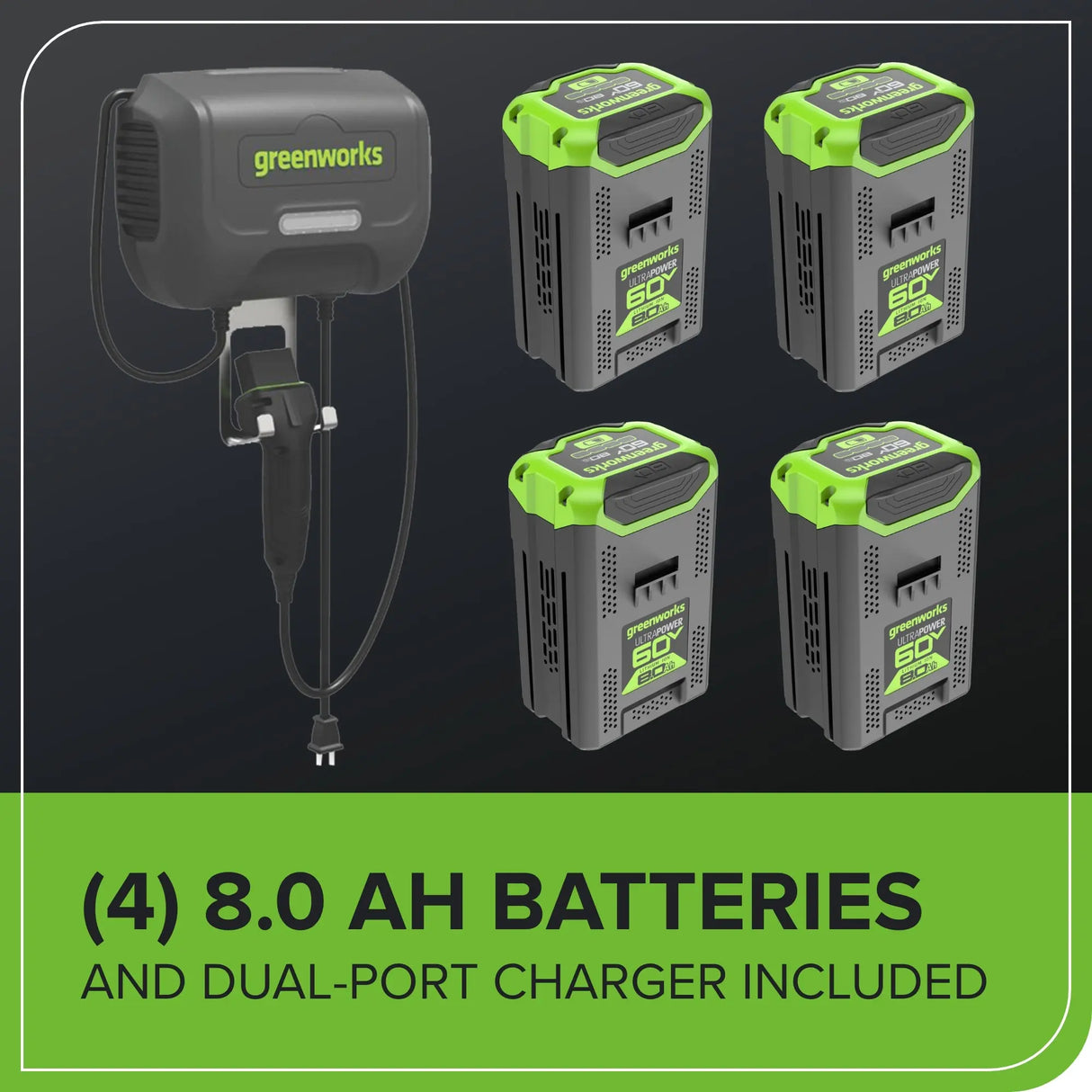 Tracteur autoporté CrossoverT 60 V, 30 pouces, 4 batteries 8 Ah et chargeur 600 W inclus