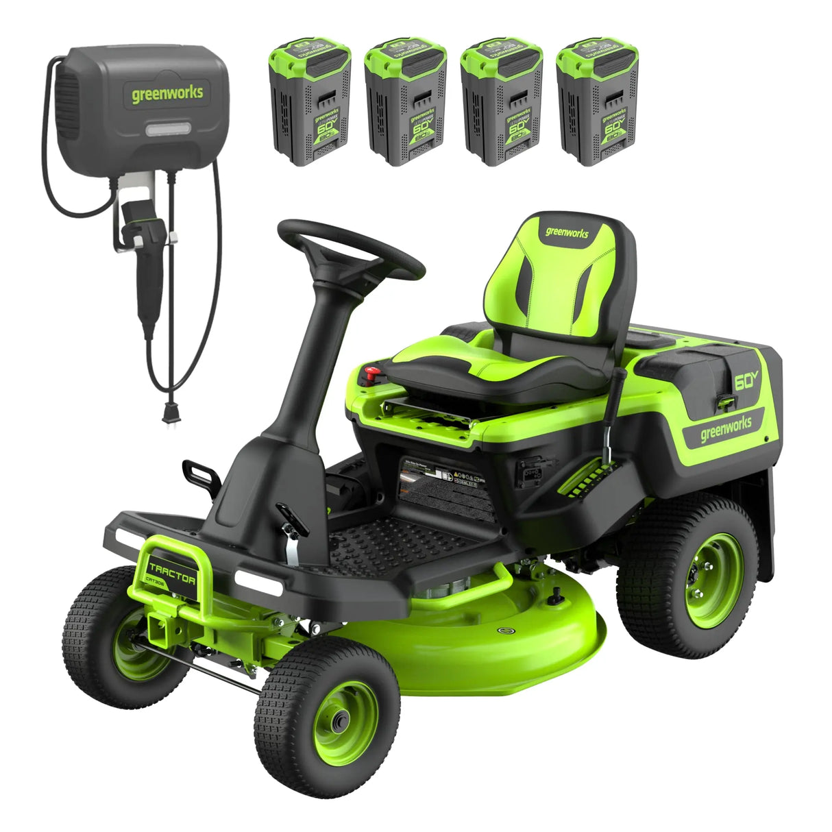 Tracteur autoporté CrossoverT 60 V, 30 pouces, 4 batteries 8 Ah et chargeur 600 W inclus