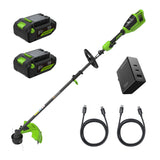 48V (24V x 2) 16" Brushless String Trimmer, (2) 4.0Ah 21700 Batteries and 100W Type-C Charger with (2) 3-FT Cables Included