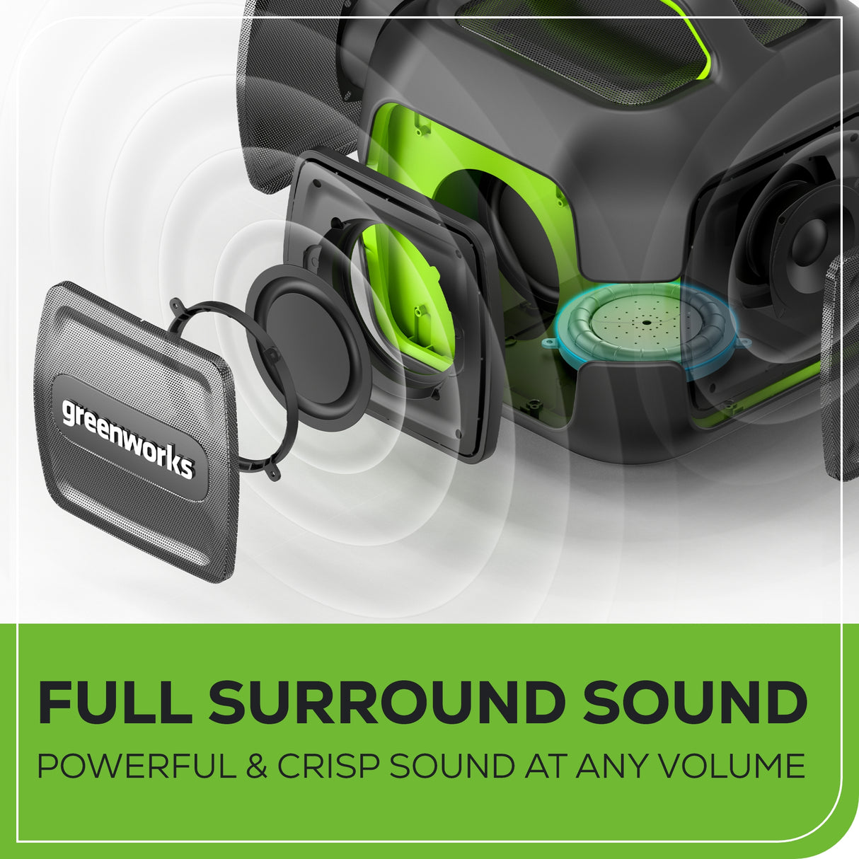 Haut-parleur Bluetooth 24 V, batterie 2,0 Ah et chargeur inclus