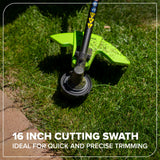 48V (24V x 2) 16" Brushless String Trimmer, (2) 4.0Ah 21700 Batteries and 100W Type-C Charger with (2) 3-FT Cables Included
