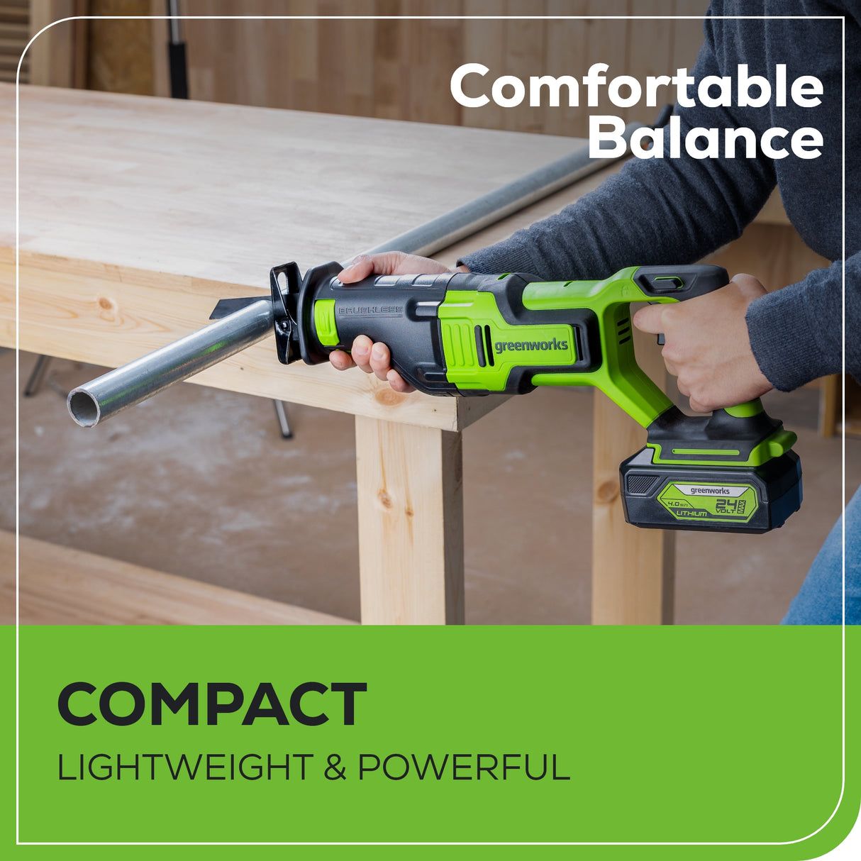 24V Brushless Reciprocating Saw (Tool Only) - S24L00