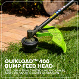 48V (24V x 2) 16" Brushless String Trimmer, (2) 4.0Ah 21700 Batteries and 100W Type-C Charger with (2) 3-FT Cables Included