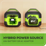 Haut-parleur Bluetooth 24 V, batterie 2,0 Ah et chargeur inclus