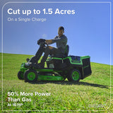 Tracteur à gazon autoporté CrossoverT 80 V, 30 pouces, batteries (4) 6,0 Ah et chargeur 600 W inclus