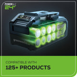 Ensemble 48 V (24V x 2) de souffleur à jet axial et cisaille-arbuste, (2) batteries 4,0 Ah et chargeur à double port inclus