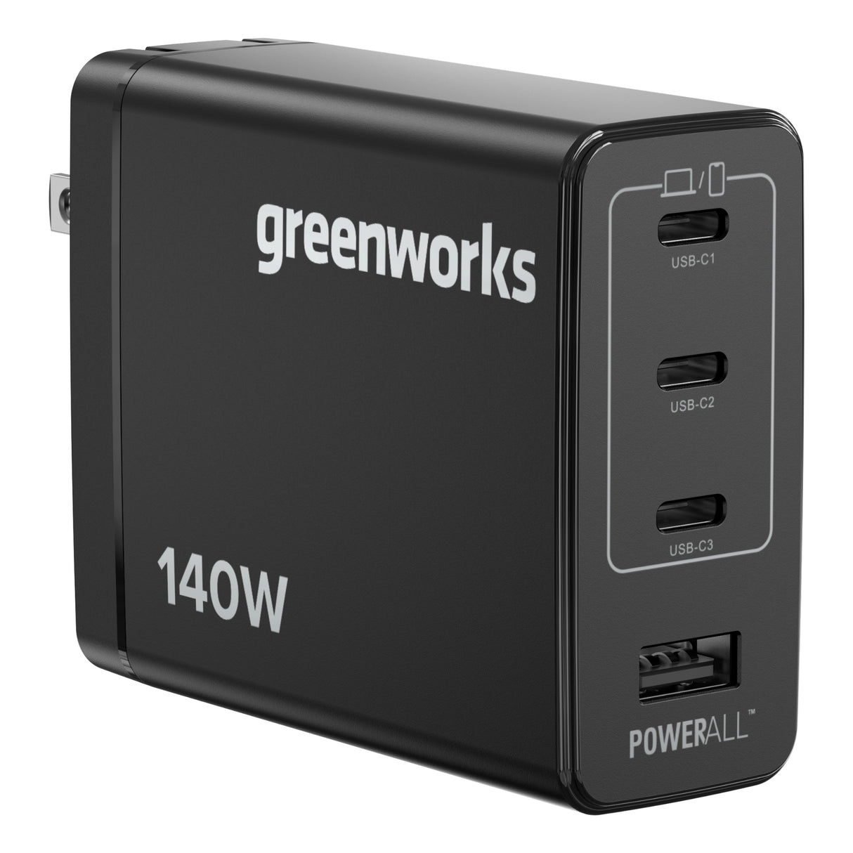 Chargeur Greenworks POWERALL 140 W, (3) ports USB-C et (1) port USB-A