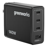 Chargeur Greenworks POWERALL 140 W, (3) ports USB-C et (1) port USB-A