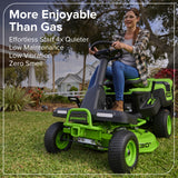 Tracteur à gazon autoporté CrossoverT 80 V, 30 pouces, batteries (4) 6,0 Ah et chargeur 600 W inclus