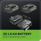 24V Brushless Impact Driver, (2) 1.5Ah Batteries and Charger Included - ID24L1520