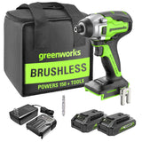 24V Brushless Impact Driver, (2) 1.5Ah Batteries and Charger Included - ID24L1520