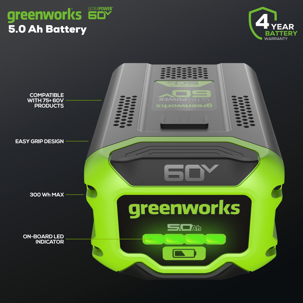 60V  5.0Ah UltraPower Bluetooth Battery