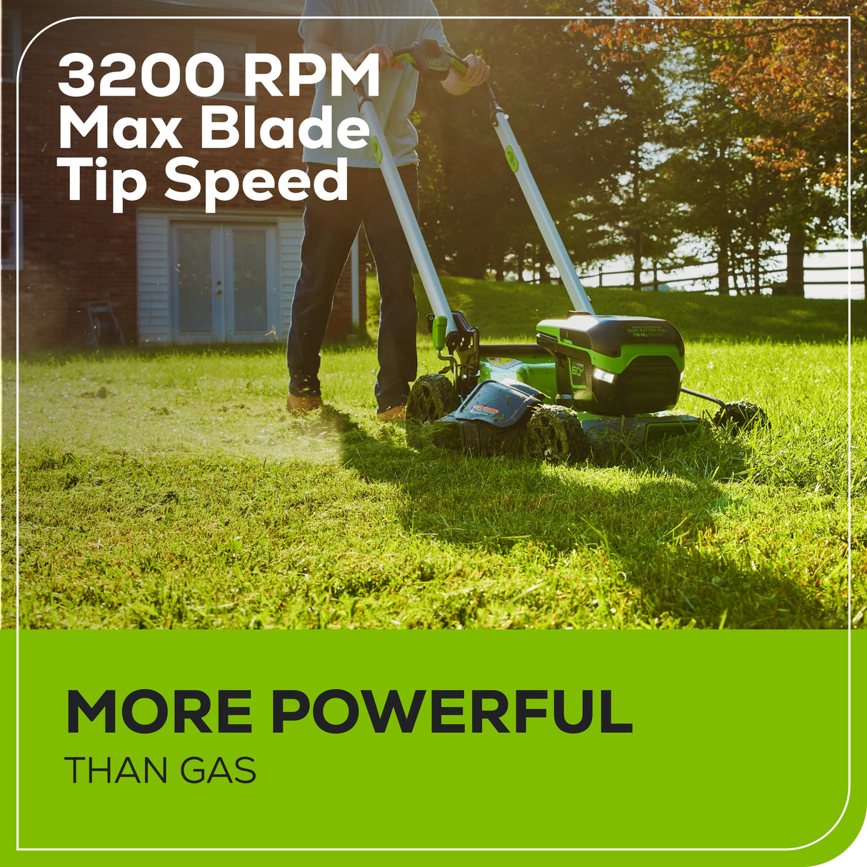 60V 21" Push Lawn Mower, 5.0Ah Battery and Rapid Charger Included