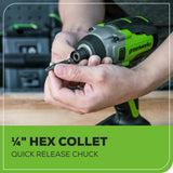 24V Brushless Impact Driver, (2) 1.5Ah Batteries and Charger Included - ID24L1520