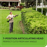 80V 10" Pole Saw & 20" Pole Hedger Attachment, 2.0 Ah Battery & Rapid Charger Included