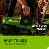 60V 21" Push Lawn Mower, 5.0Ah Battery and Rapid Charger Included