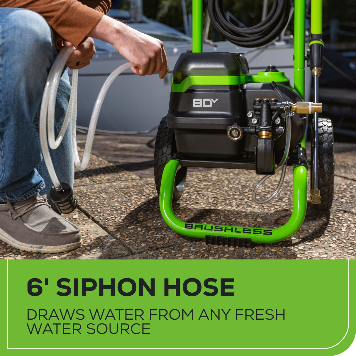 80V 3000 PSI 2.0 GPM Pressure Washer (Tool Only)