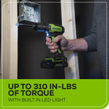 24V Brushless Drill / Driver, (2) 1.5Ah Batteries and Charger Included