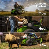 80V 42" CROSSOVERZ Zero Turn Lawn Mower, (4) 5.0Ah Batteries and (600W) Plug in Charger Included | CRZ4282