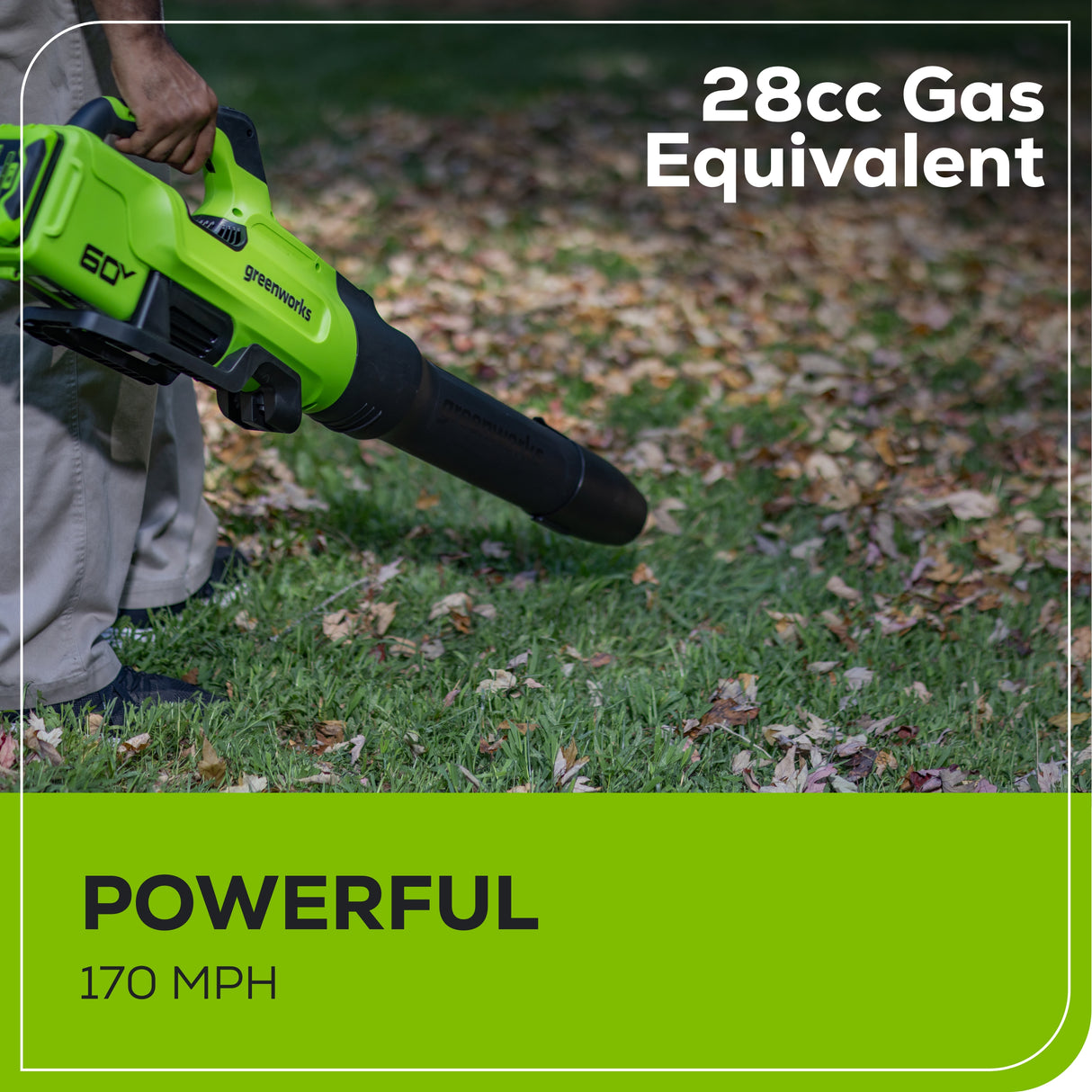Ensemble 60 V de coupe-herbe à batterie, 16 pouces et souffleur 630 CFM (pi³/min) - 170 MPH, batterie 2,5 Ah et chargeur 3 A inclus