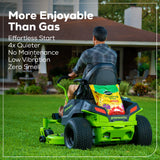 80V 42" CROSSOVERZ Zero Turn Lawn Mower, (4) 5.0Ah Batteries and (600W) Plug in Charger Included | CRZ4282
