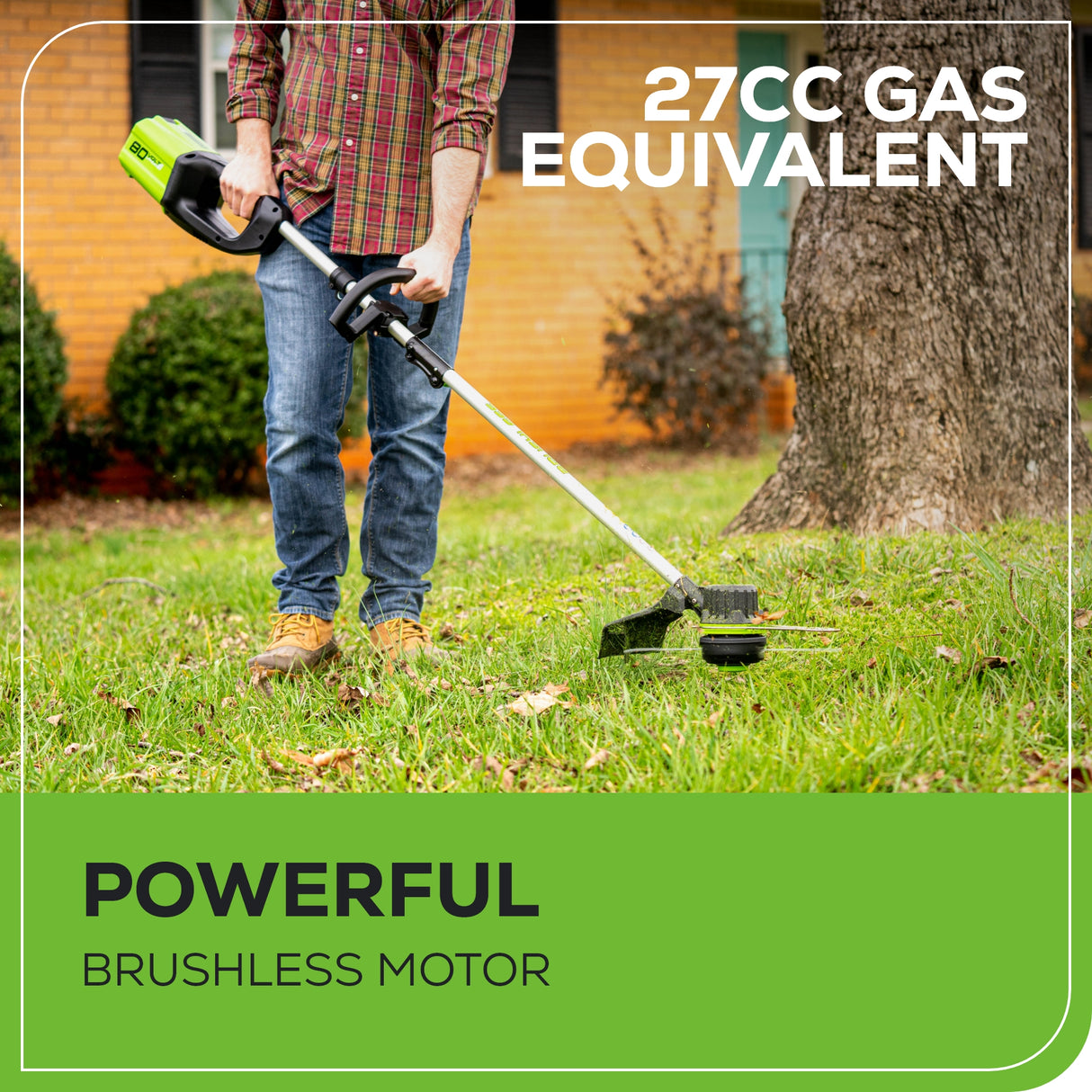 Coupe-herbe sans balais 80 V, 16 pouces, batterie 2,0 Ah et chargeur inclus – ST80L210