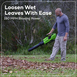 60V 750 CFM 170 MPH Brushless Leaf Blower, 4.0Ah Battery and Charger Included