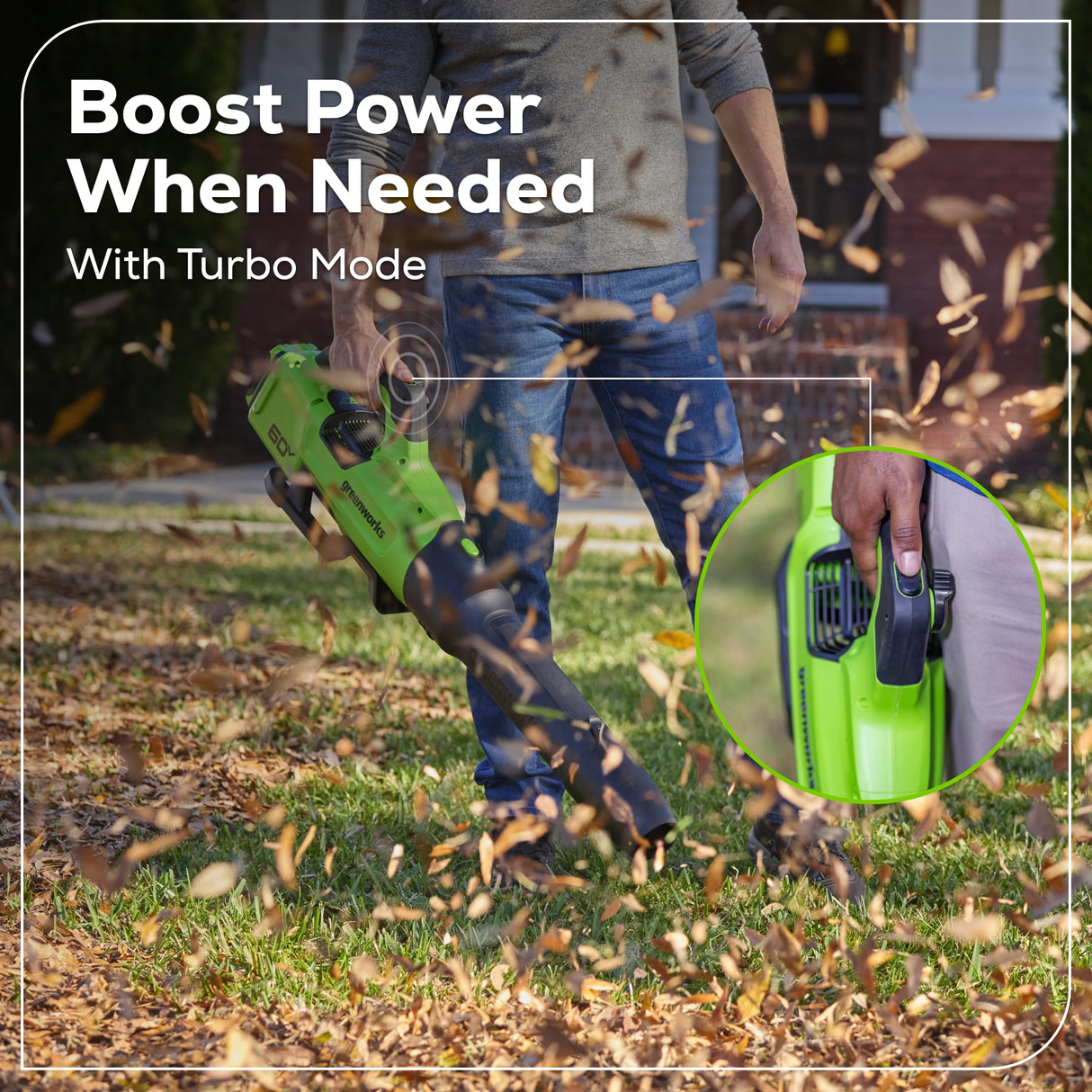 60V 750 CFM 170 MPH Brushless Leaf Blower, 4.0Ah Battery and Charger Included