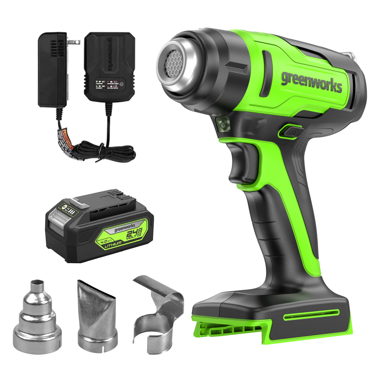 24V Cordless Heat Gun, 4.0Ah Battery & Charger Included
