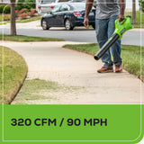 48V (24V x 2) Lawn Mower & String Trimmer & Blower Combo, (2) 4.0Ah Batteries and Dual Port Charger Included