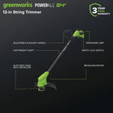 48V (24V x 2) 17" Brushless Mower & Blower & Trimmer Combo Kit, (2) 4.0Ah Batteries and 65W Type-C Charger with (2) 3-FT Cables Included