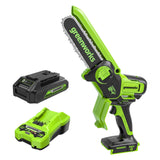 Scie sécatrice sans balais 24 V, 6 pouces, batterie 2,0 Ah et chargeur inclus