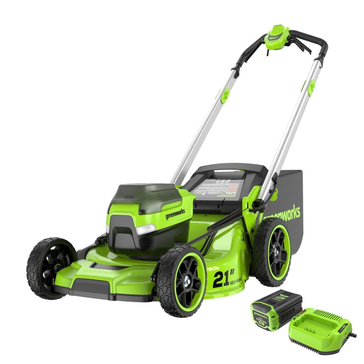 60V 21" Self-Propelled Lawn Mower, 5.0 Ah Battery and Charger Included