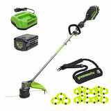 Coupe-herbe 80 V, 17 pouces, batterie 2,0 Ah et chargeur inclus, BONUS : Sangle et fil supplémentaire