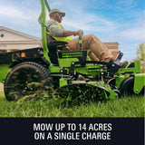 82V  60" 16kWh Commercial Ride-On Zero-Turn Mower