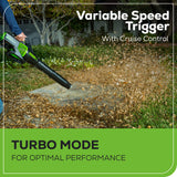 60V 13" Cordless String Trimmer & Leaf Blower Combo Kit, 4.0 Ah Battery and Charger Included