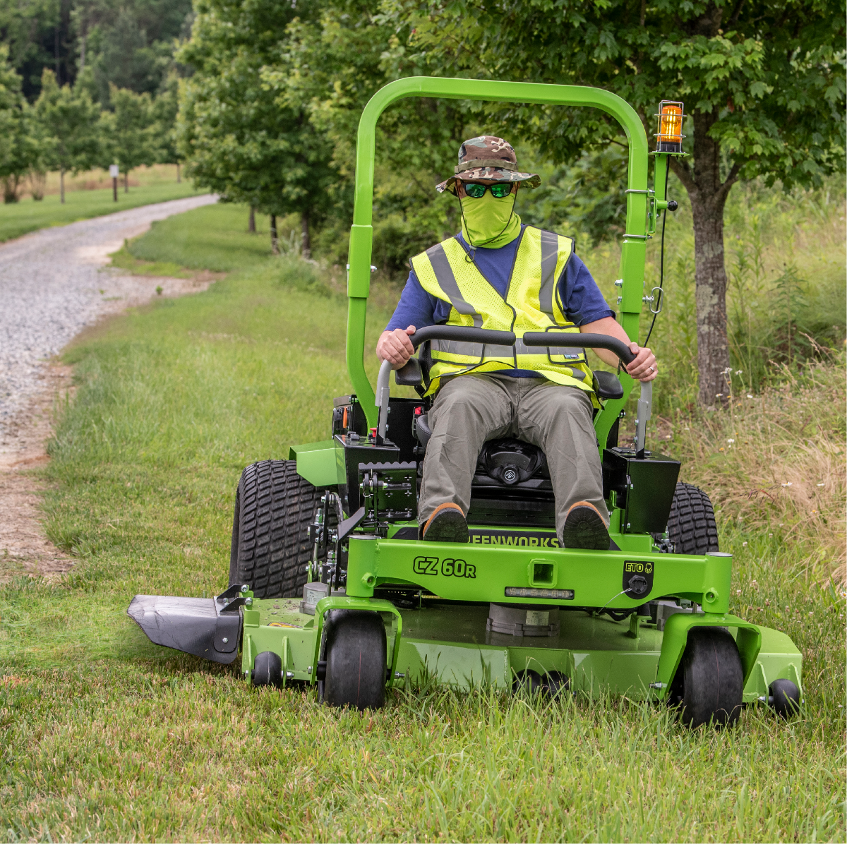 82V  60" 16kWh Commercial Ride-On Zero-Turn Mower