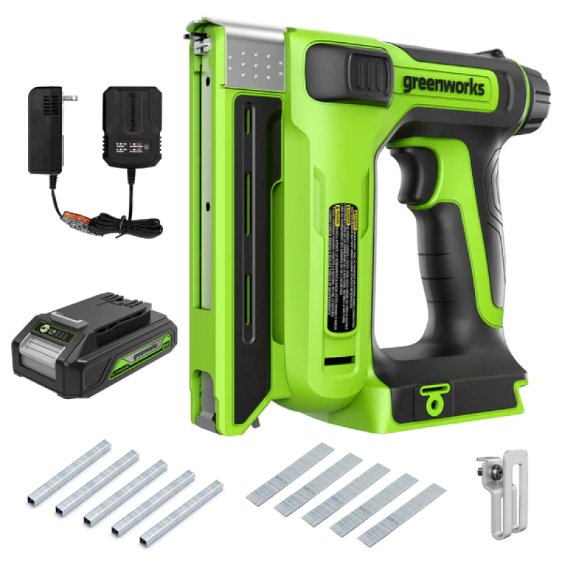 24V 3/8" Stapler, 2.0Ah Battery & Charger Included