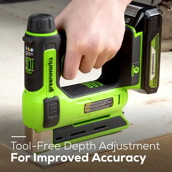 24V 3/8" Stapler, 2.0Ah Battery & Charger Included