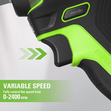 Clé à chocs 24 V 3/8 pouce, batterie 2,0 Ah et chargeur inclus